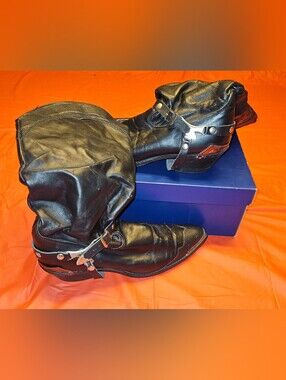 Dingo Mens Black Cowboy/Slouch Urban Cowboy Era 90's Size 9D Harness/Pointed